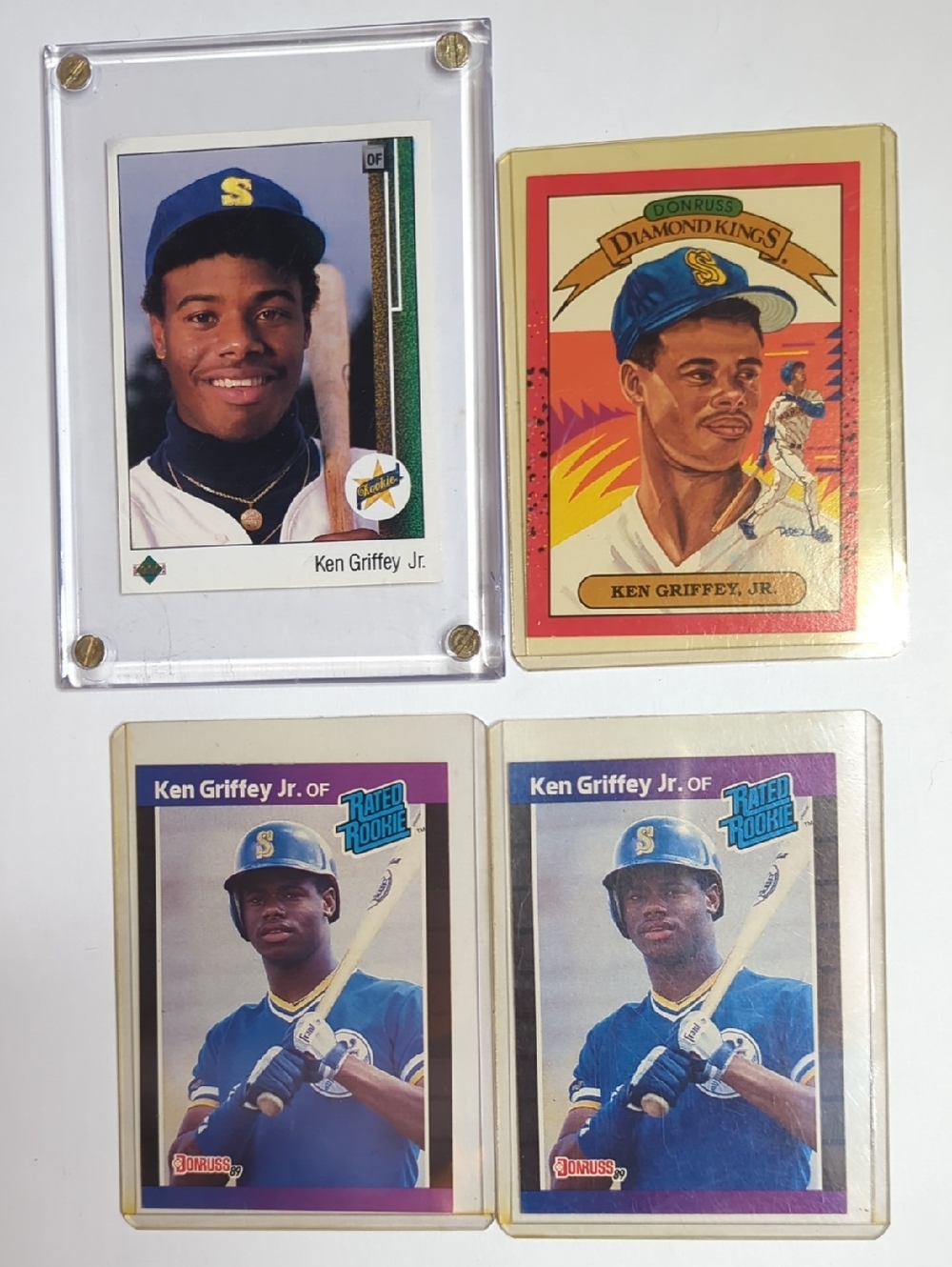 Ken Griffey Jr. Upper Deck Rookie Card #1 Donruss Diamond Kings Rated Rookie